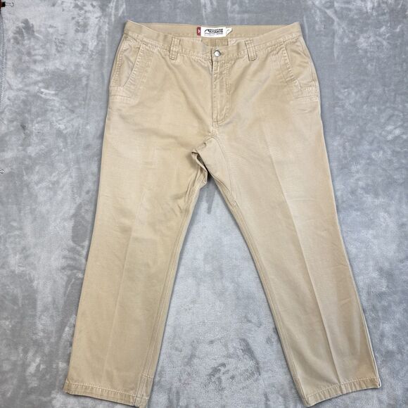 Mountain Khakis Men’s 40x30 Tan Slim Fit Pants Cotton Flat Front Durable - Picture 1 of 7